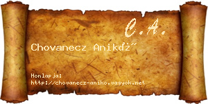 Chovanecz Anikó névjegykártya