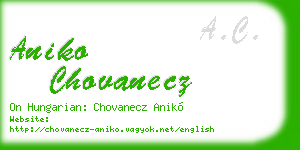aniko chovanecz business card